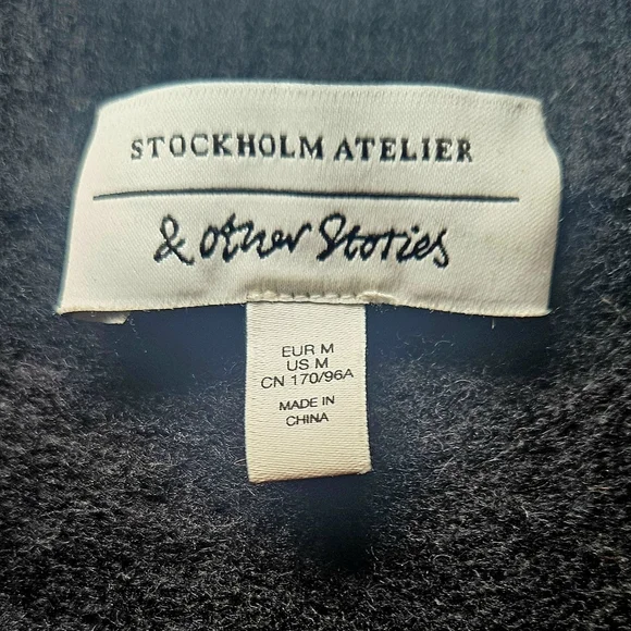 Stockholm Atelier Wool Blend Black Crewneck Sweater for Men - Picture 5 of 5